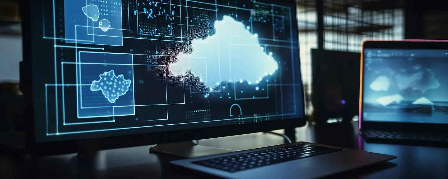 Cloud computing infrastructure on a monitor